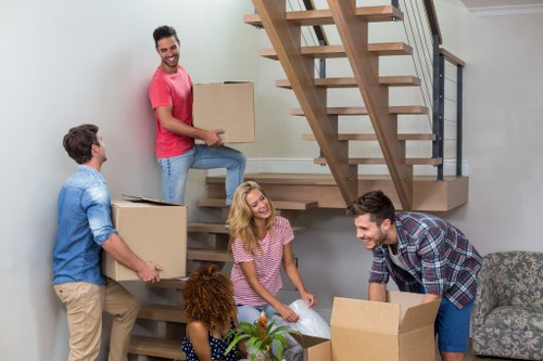 House removals team planning a move in Dulwich street
