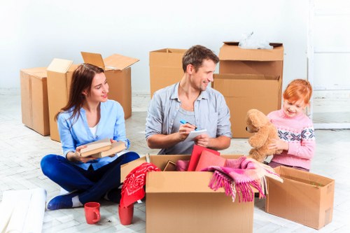 Household relocation service in a Dulwich street