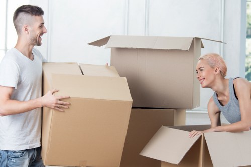 Local packing team organising boxes for a move in Dulwich